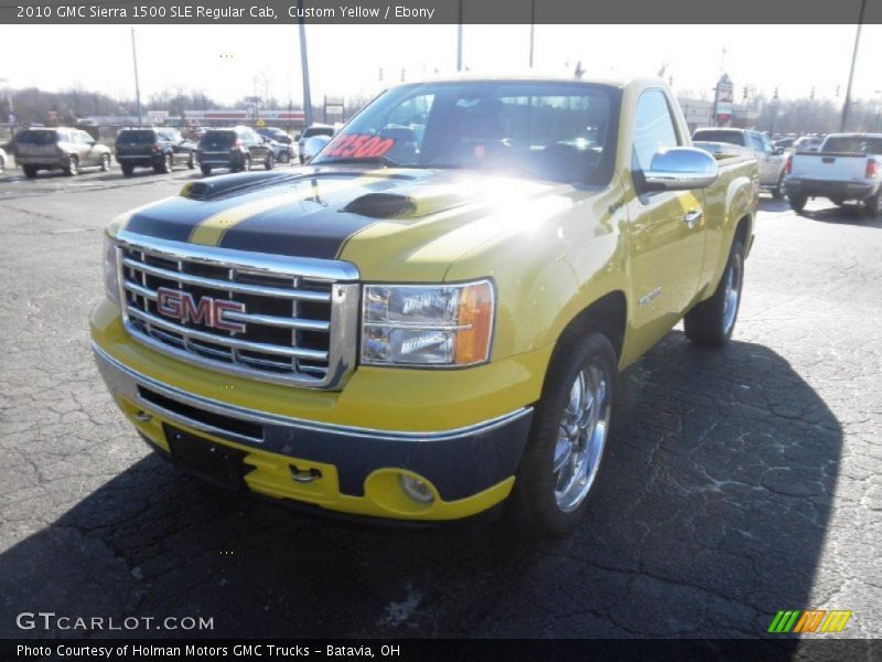 Custom Yellow / Ebony 2010 GMC Sierra 1500 SLE Regular Cab