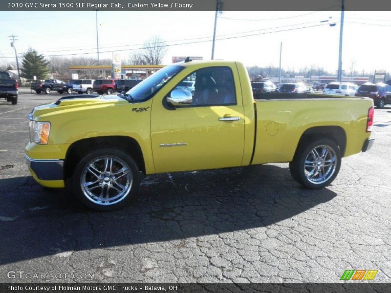 Custom Yellow / Ebony 2010 GMC Sierra 1500 SLE Regular Cab