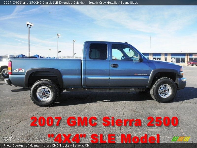 Stealth Gray Metallic / Ebony Black 2007 GMC Sierra 2500HD Classic SLE Extended Cab 4x4