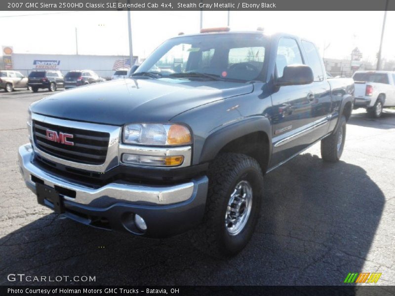 Stealth Gray Metallic / Ebony Black 2007 GMC Sierra 2500HD Classic SLE Extended Cab 4x4