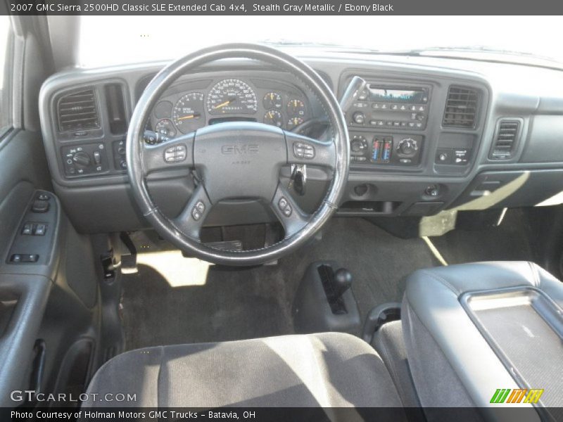 Stealth Gray Metallic / Ebony Black 2007 GMC Sierra 2500HD Classic SLE Extended Cab 4x4