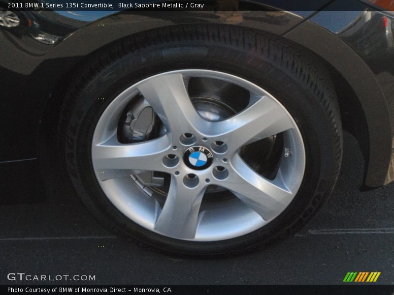 Black Sapphire Metallic / Gray 2011 BMW 1 Series 135i Convertible