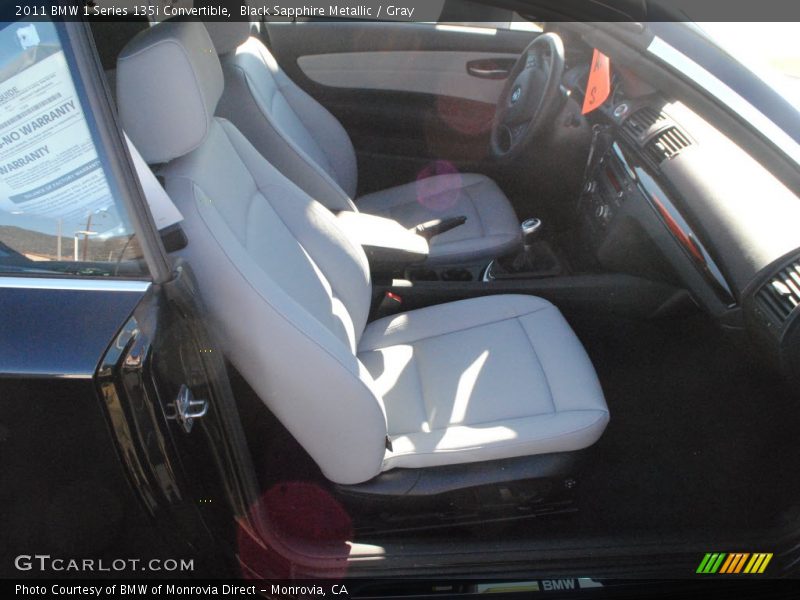 Black Sapphire Metallic / Gray 2011 BMW 1 Series 135i Convertible