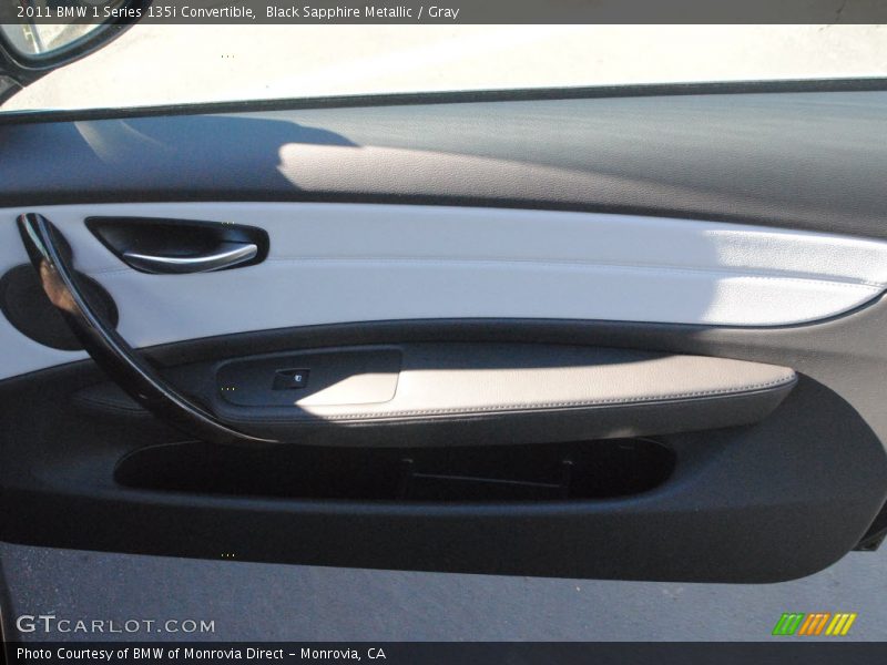 Black Sapphire Metallic / Gray 2011 BMW 1 Series 135i Convertible