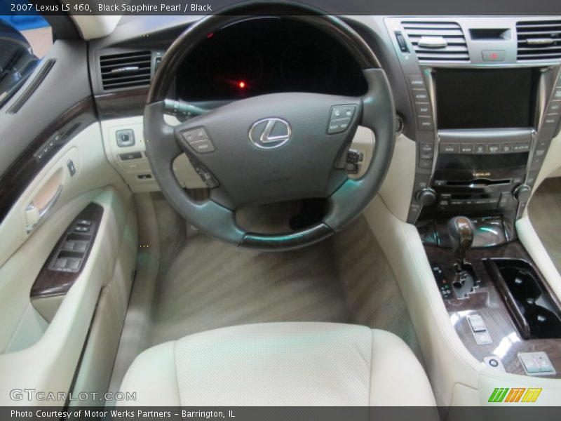 Black Sapphire Pearl / Black 2007 Lexus LS 460