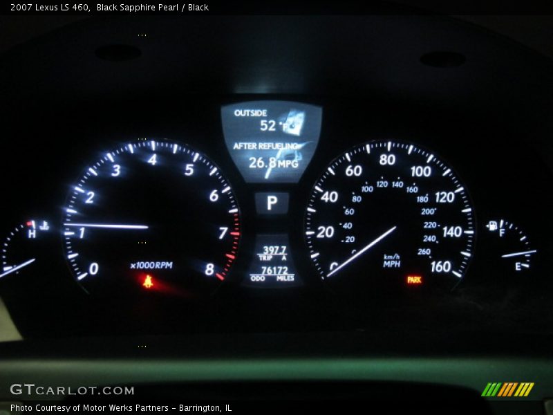 Black Sapphire Pearl / Black 2007 Lexus LS 460