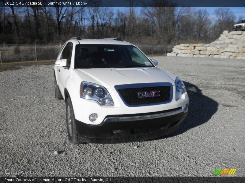 Summit White / Ebony 2012 GMC Acadia SLT