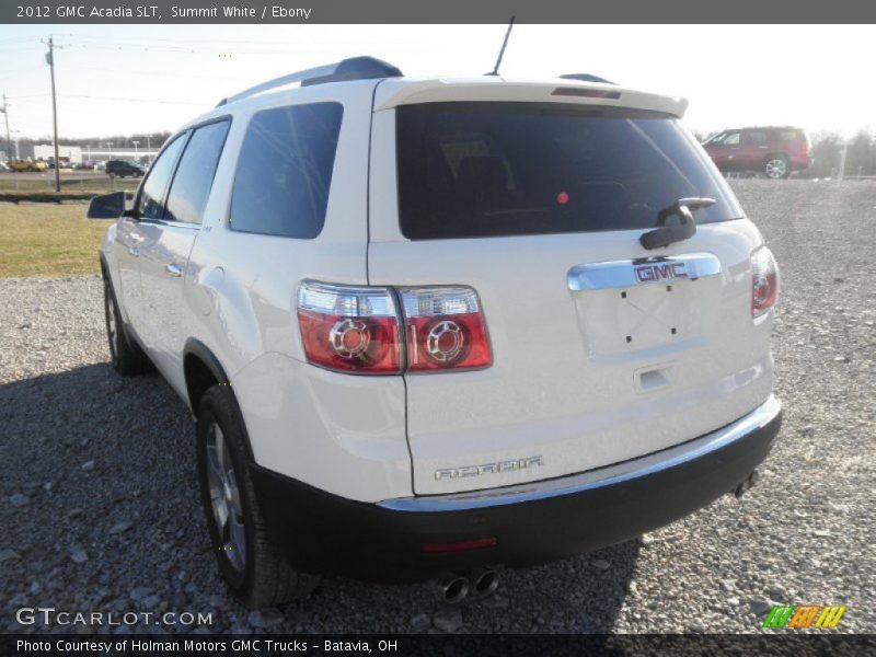 Summit White / Ebony 2012 GMC Acadia SLT