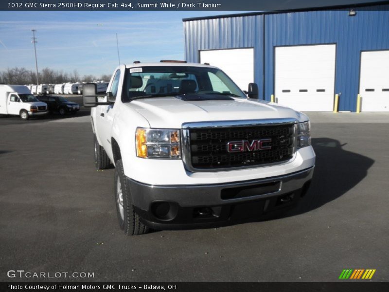 Summit White / Dark Titanium 2012 GMC Sierra 2500HD Regular Cab 4x4