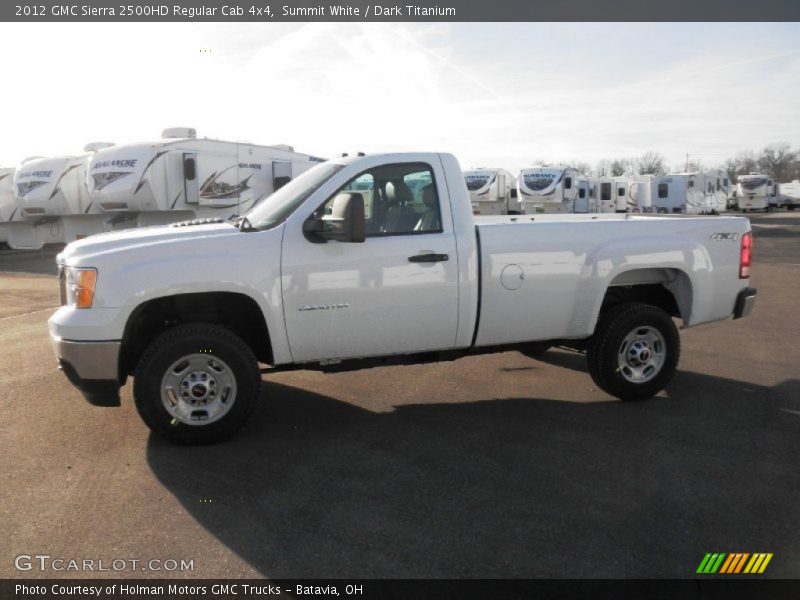 Summit White / Dark Titanium 2012 GMC Sierra 2500HD Regular Cab 4x4