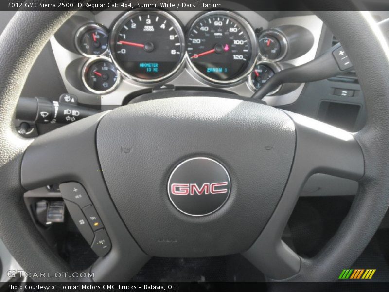 Summit White / Dark Titanium 2012 GMC Sierra 2500HD Regular Cab 4x4