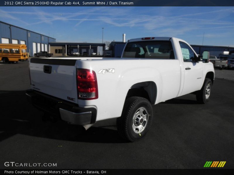 Summit White / Dark Titanium 2012 GMC Sierra 2500HD Regular Cab 4x4