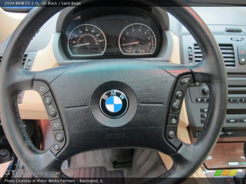 Jet Black / Sand Beige 2004 BMW X3 3.0i