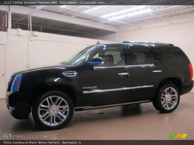 Black Raven / Cocoa/Light Linen 2010 Cadillac Escalade Platinum AWD