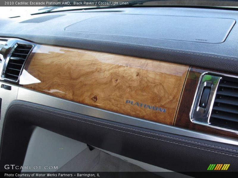 Black Raven / Cocoa/Light Linen 2010 Cadillac Escalade Platinum AWD
