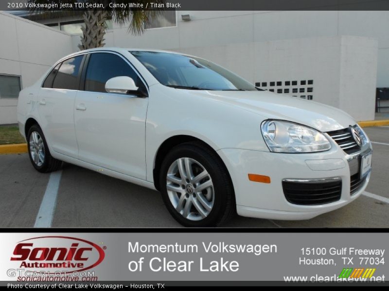 Candy White / Titan Black 2010 Volkswagen Jetta TDI Sedan