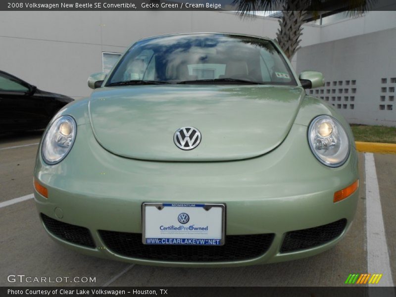 Gecko Green / Cream Beige 2008 Volkswagen New Beetle SE Convertible