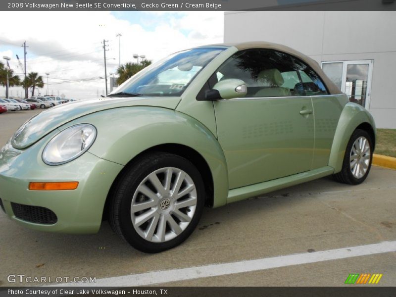 Gecko Green / Cream Beige 2008 Volkswagen New Beetle SE Convertible