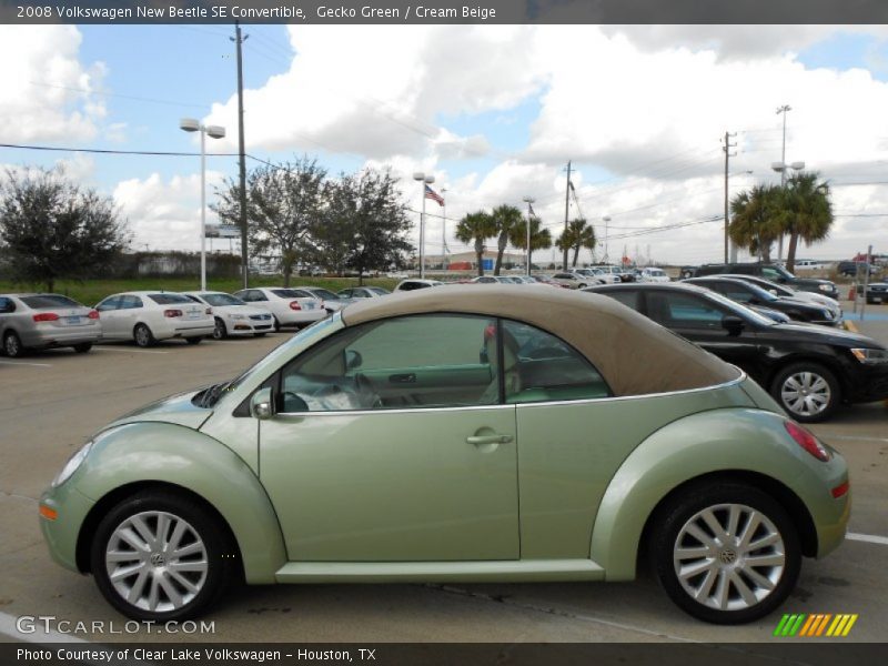 Gecko Green / Cream Beige 2008 Volkswagen New Beetle SE Convertible