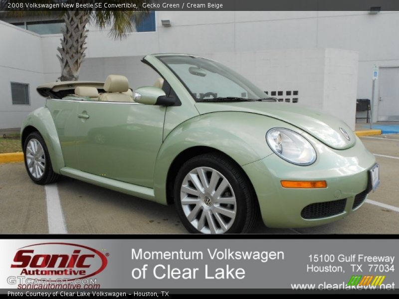 Gecko Green / Cream Beige 2008 Volkswagen New Beetle SE Convertible