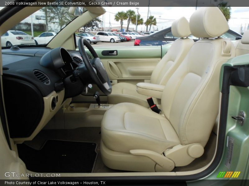 Gecko Green / Cream Beige 2008 Volkswagen New Beetle SE Convertible