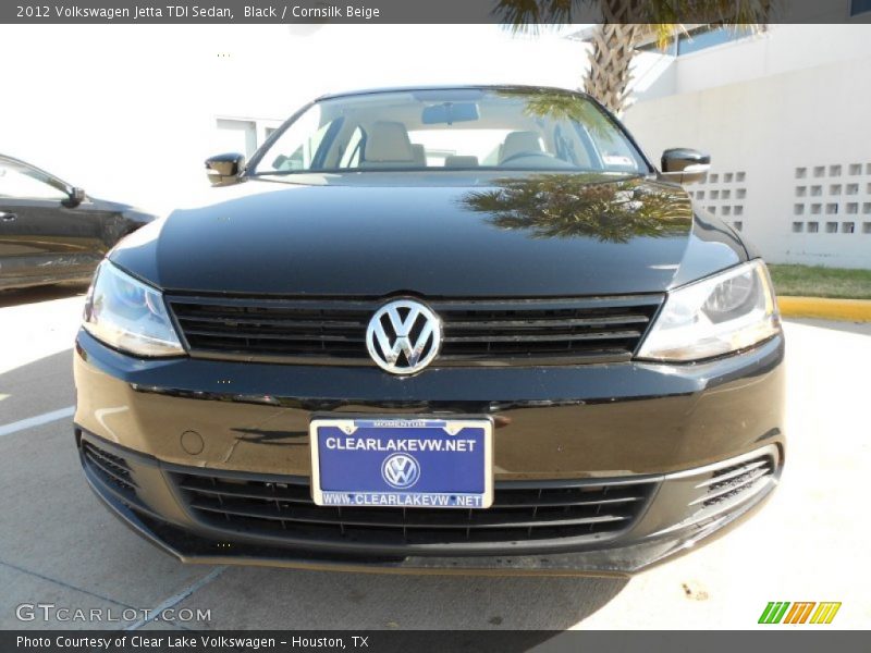 Black / Cornsilk Beige 2012 Volkswagen Jetta TDI Sedan