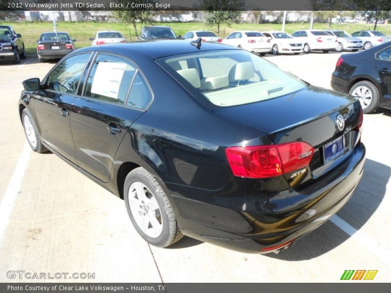 Black / Cornsilk Beige 2012 Volkswagen Jetta TDI Sedan