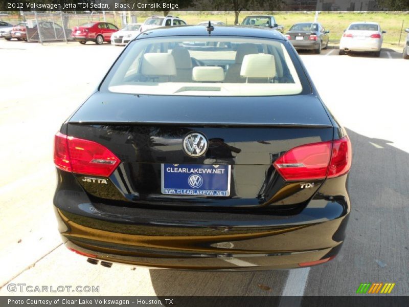 Black / Cornsilk Beige 2012 Volkswagen Jetta TDI Sedan
