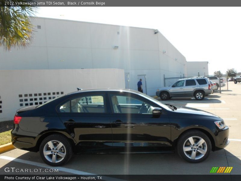Black / Cornsilk Beige 2012 Volkswagen Jetta TDI Sedan