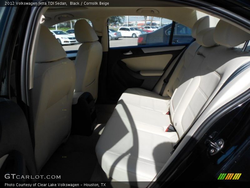 Black / Cornsilk Beige 2012 Volkswagen Jetta TDI Sedan