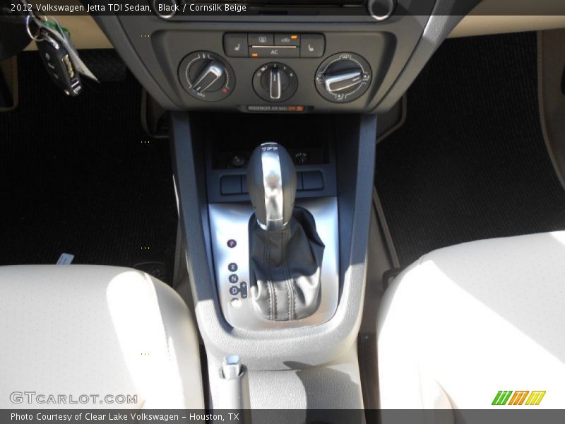 Black / Cornsilk Beige 2012 Volkswagen Jetta TDI Sedan