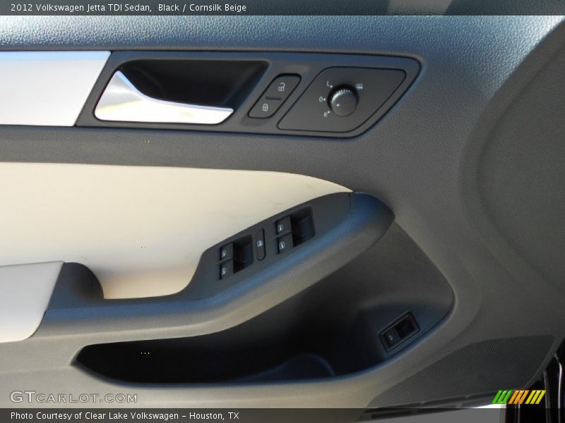 Black / Cornsilk Beige 2012 Volkswagen Jetta TDI Sedan