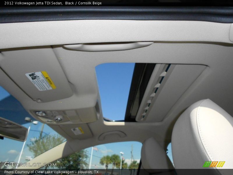 Black / Cornsilk Beige 2012 Volkswagen Jetta TDI Sedan