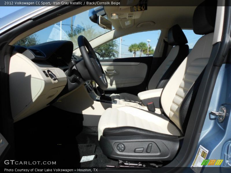 Iron Gray Metallic / Black/Cornsilk Beige 2012 Volkswagen CC Sport