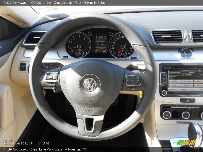 Iron Gray Metallic / Black/Cornsilk Beige 2012 Volkswagen CC Sport
