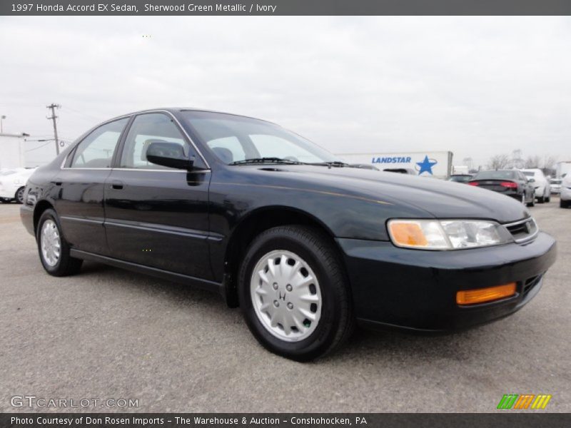 Sherwood Green Metallic / Ivory 1997 Honda Accord EX Sedan