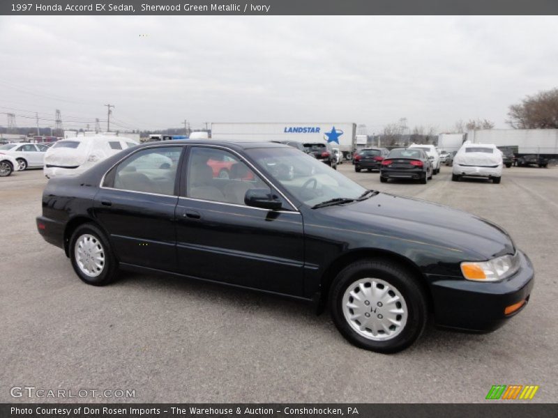 Sherwood Green Metallic / Ivory 1997 Honda Accord EX Sedan