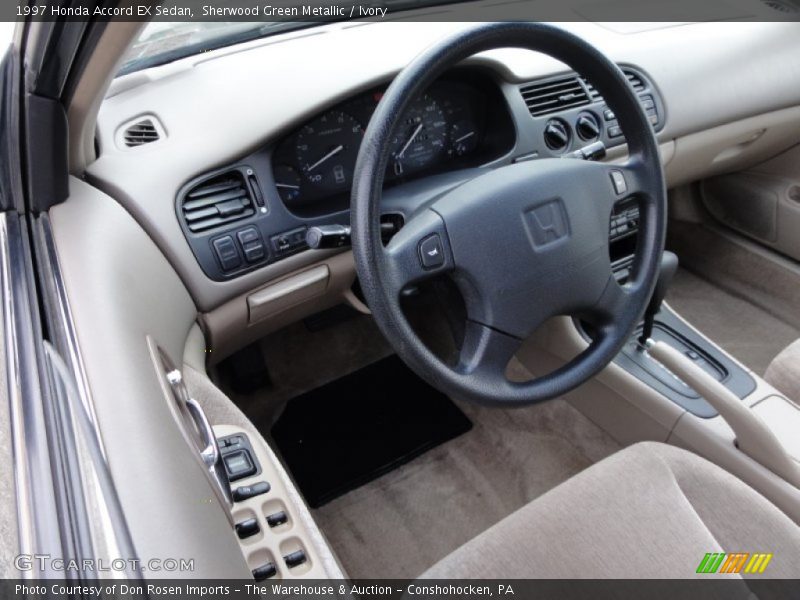 Sherwood Green Metallic / Ivory 1997 Honda Accord EX Sedan