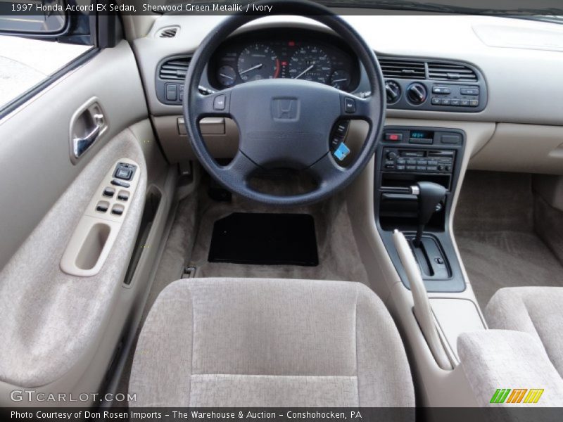 Sherwood Green Metallic / Ivory 1997 Honda Accord EX Sedan