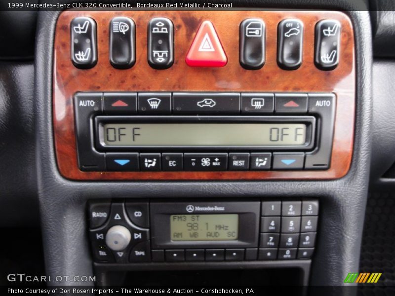 Controls of 1999 CLK 320 Convertible
