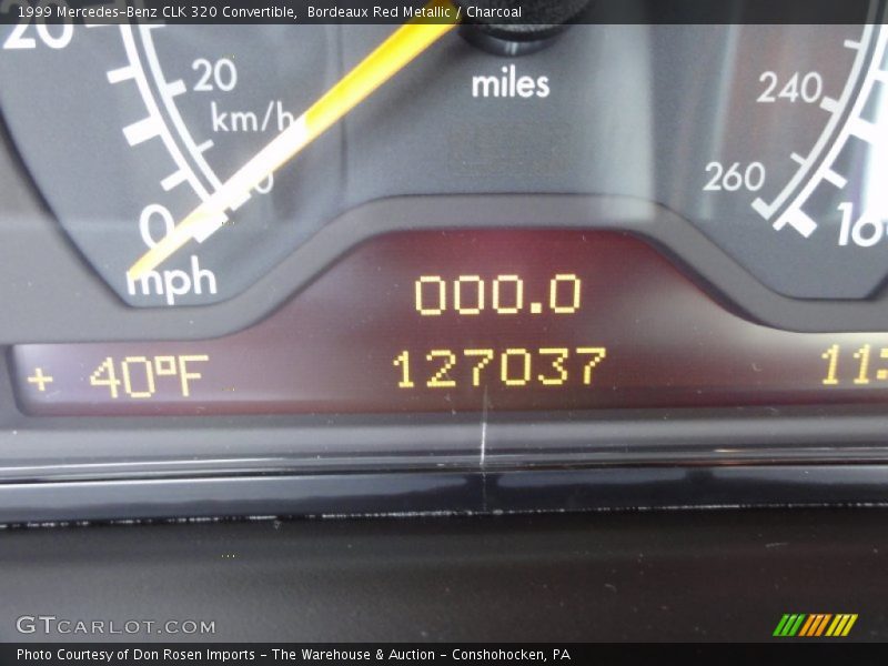 Bordeaux Red Metallic / Charcoal 1999 Mercedes-Benz CLK 320 Convertible