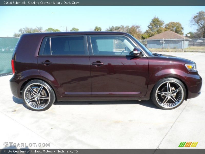 Sizzling Crimson Mica / Dark Gray 2010 Scion xB