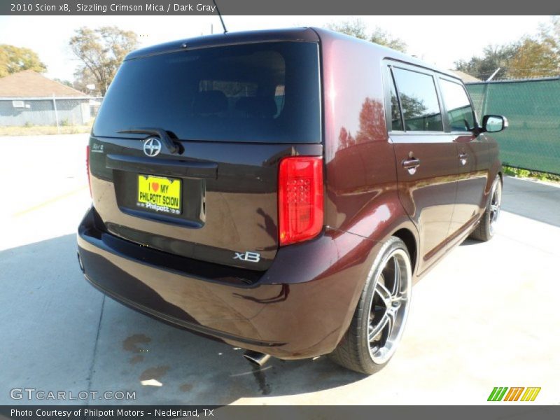 Sizzling Crimson Mica / Dark Gray 2010 Scion xB