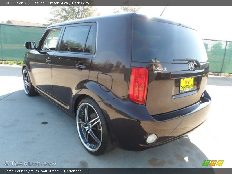 Sizzling Crimson Mica / Dark Gray 2010 Scion xB