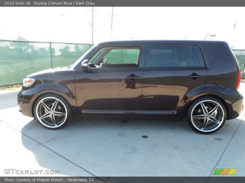 Sizzling Crimson Mica / Dark Gray 2010 Scion xB