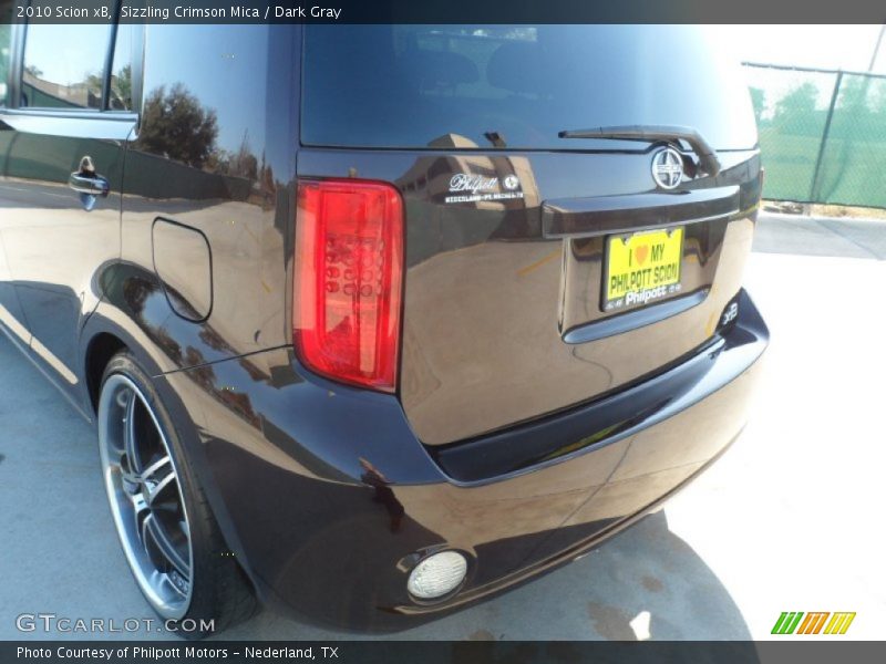 Sizzling Crimson Mica / Dark Gray 2010 Scion xB