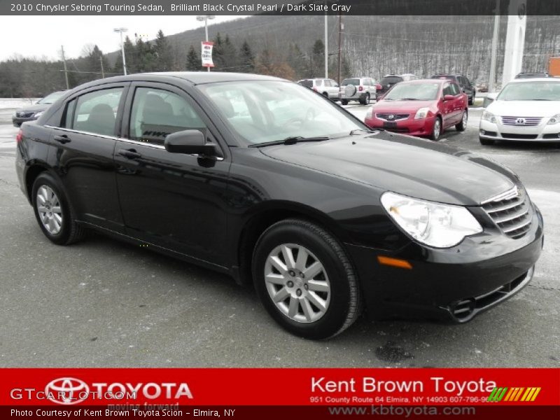 Brilliant Black Crystal Pearl / Dark Slate Gray 2010 Chrysler Sebring Touring Sedan