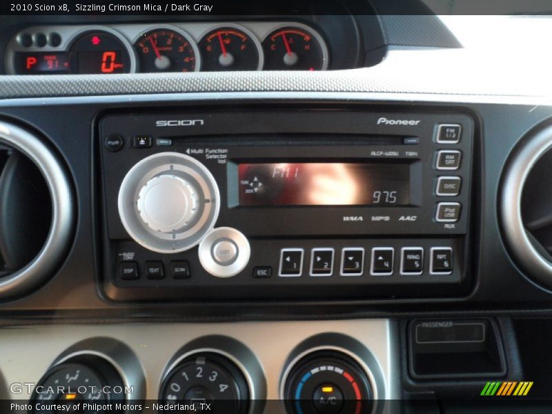 Sizzling Crimson Mica / Dark Gray 2010 Scion xB