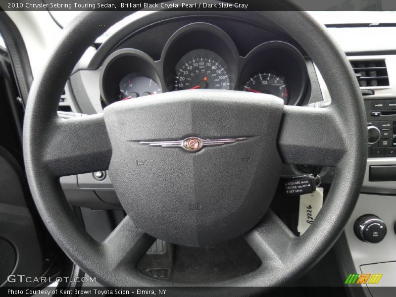 Brilliant Black Crystal Pearl / Dark Slate Gray 2010 Chrysler Sebring Touring Sedan