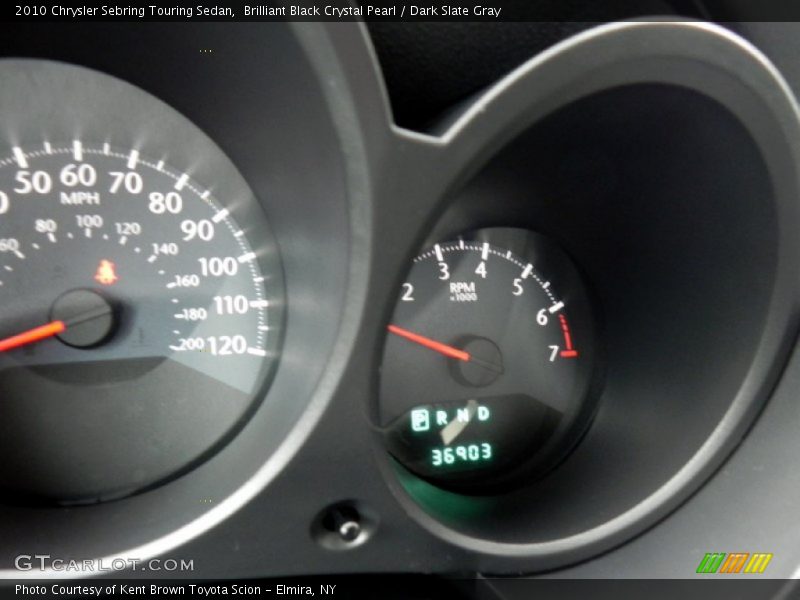 Brilliant Black Crystal Pearl / Dark Slate Gray 2010 Chrysler Sebring Touring Sedan